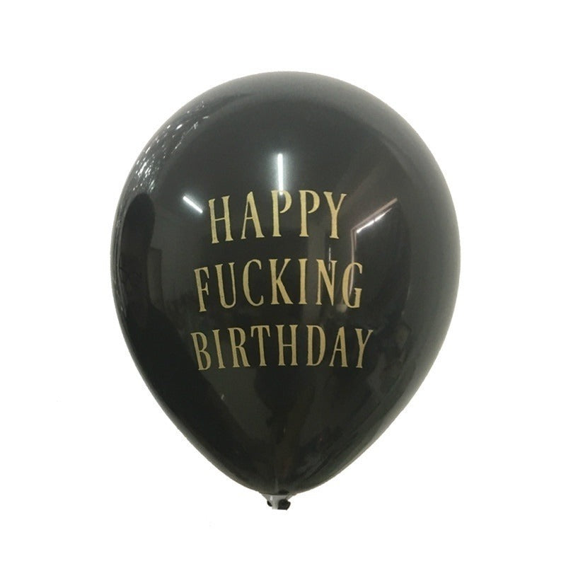 10pcs Birthday Balloons Letters Printed Birthday Party Decoration