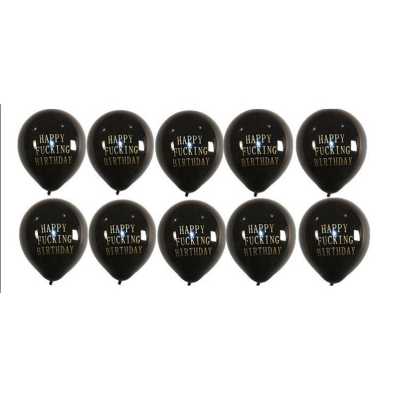 10pcs Birthday Balloons Letters Printed Birthday Party Decoration