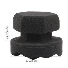Car Wax Polishing Sponge Hexagonal Grip Applicator Hand Tire Wax Sponge