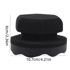 Car Wax Polishing Sponge Hexagonal Grip Applicator Hand Tire Wax Sponge