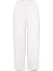 Elastic Cropped Pants Casual Loose Pants