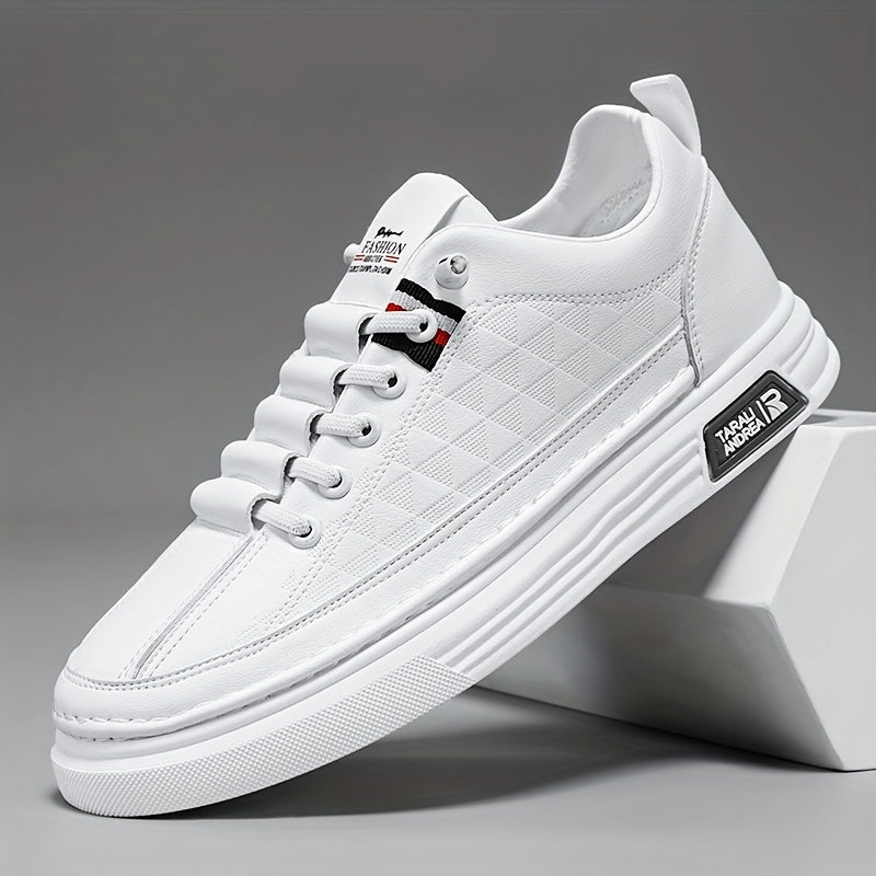 Men's Lace up Sneakers PU Leather Skate Shoes