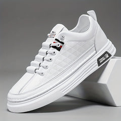 Men's Lace up Sneakers PU Leather Skate Shoes