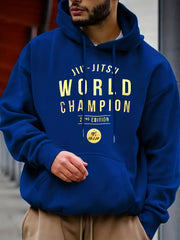 'Jiu Jitsu' Print Hoodie Hoodies For Men Men s Casual Pullover Hooded Sweatshirt