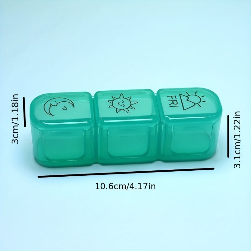 3 Times Weekly Pill Box Portable Medicine Storage Travel Case Organizer