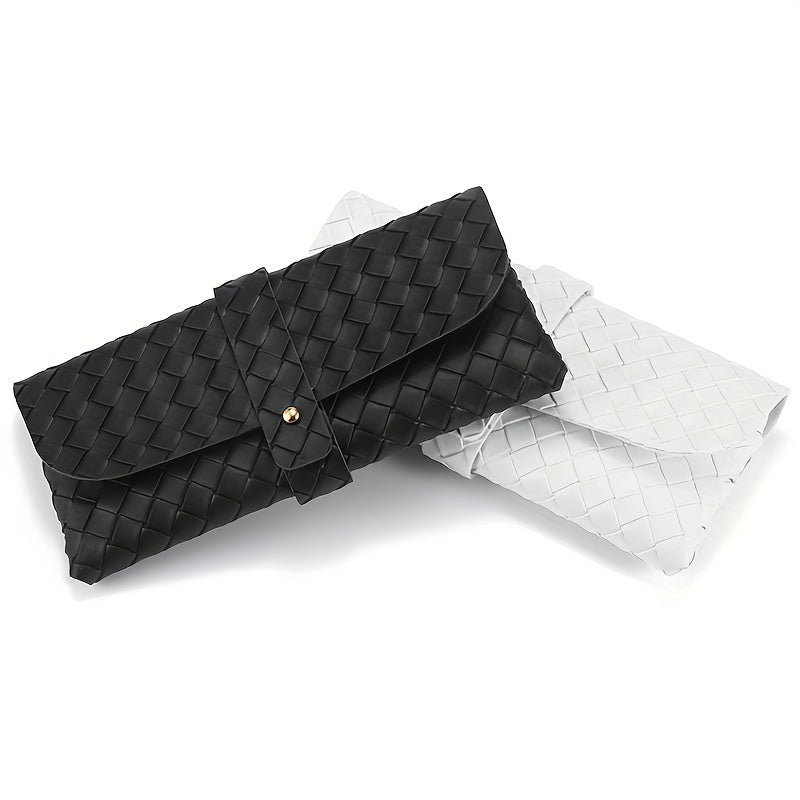 Soft Glasses Case Portable Ladies Glasses Box Eyewear Woven Pattern