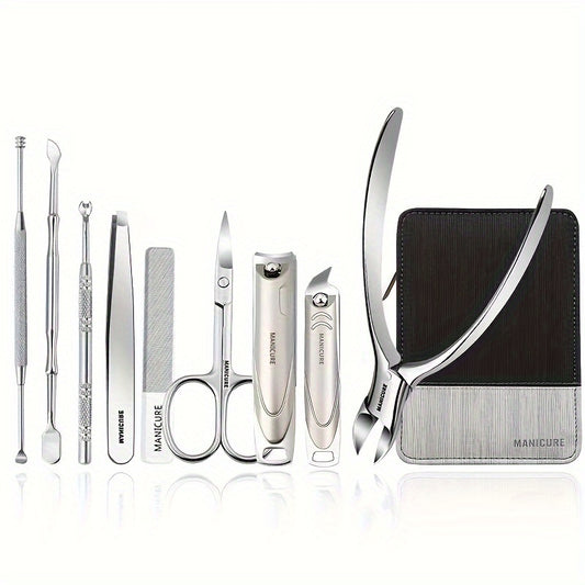 Professional 9-In-1 Nail Clippers Set with Storage Bag