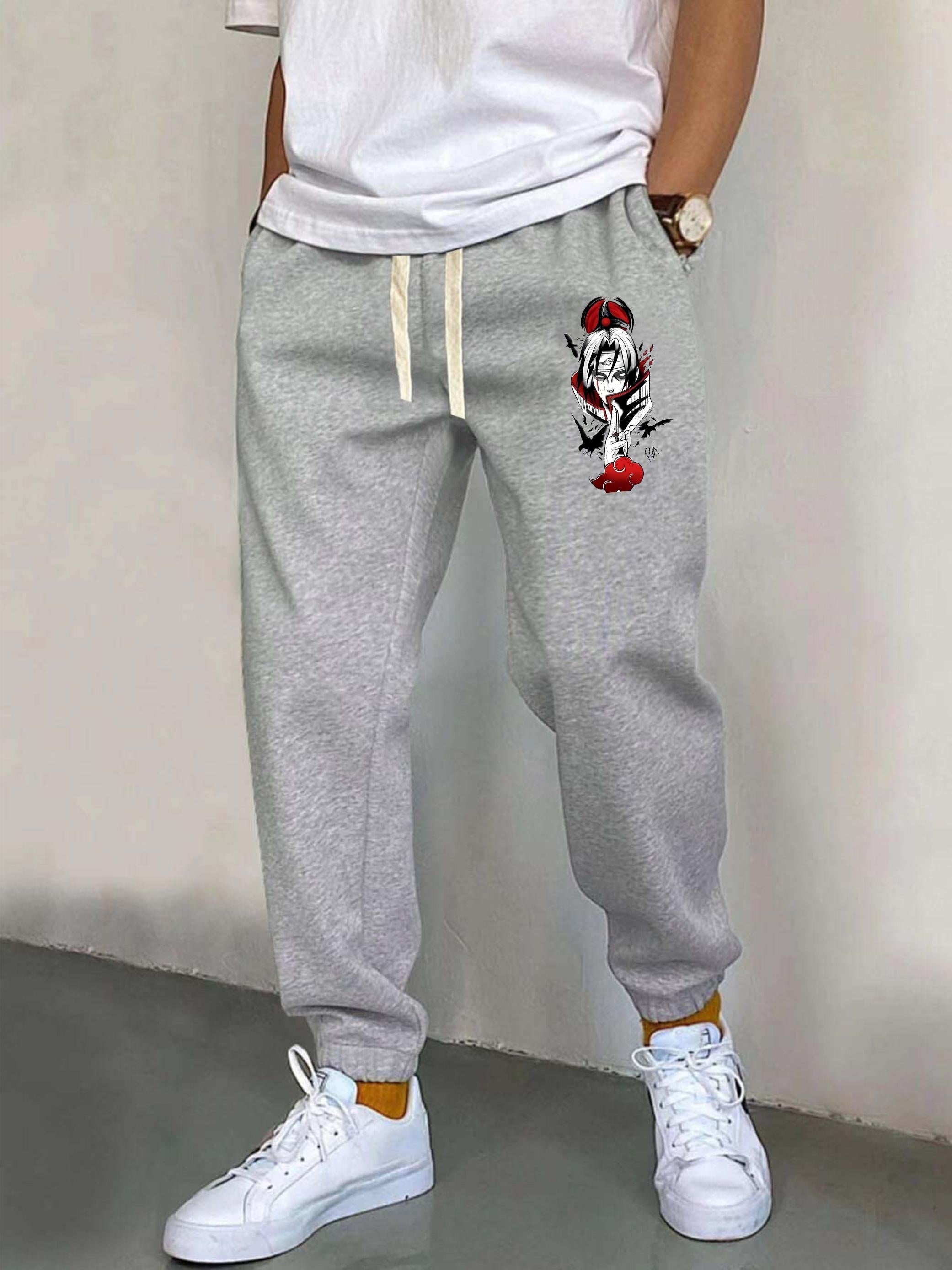 Anime Graphic Print Joggers Men's Loose Fit Sweatpants