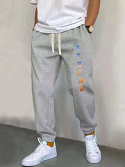 Print Joggers Men s Casual Loose Fit Tapered Sweatpants