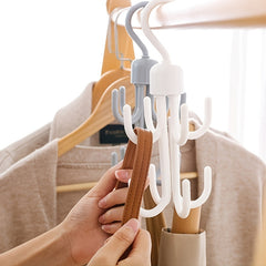 Rotatable Closet Hangers Four Claw Position Hooks For Clothing Hat Bag Tie Belt