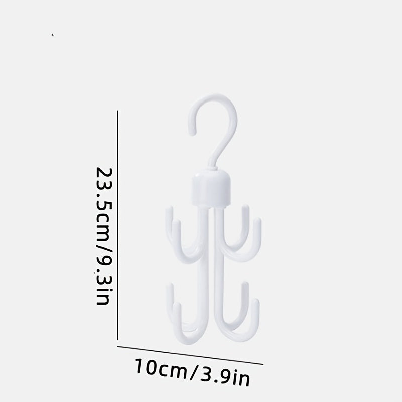 Rotatable Closet Hangers Four Claw Position Hooks For Clothing Hat Bag Tie Belt