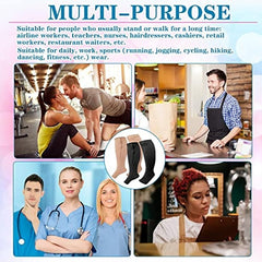 2 Pairs Unisex Knee High Compression Socks with Zipper for Running & Nursing