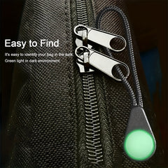 3pcs Luminous Zipper Pullers Glow In The Dark Outdoor Camping Hiking Zipper Pull