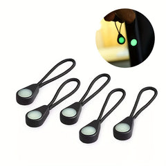 3pcs Luminous Zipper Pullers Glow In The Dark Outdoor Camping Hiking Zipper Pull