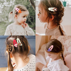 10pcs Heart Hair Clips for Baby Girls, Decorative Hair Accessories