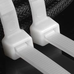 250pcs Heavy Duty 25.4cm Cable Zipper Straps Self Locking Nylon Straps