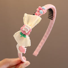 Girls Sweet Star Heart Bow Head Hoop Kids Hair Accessories
