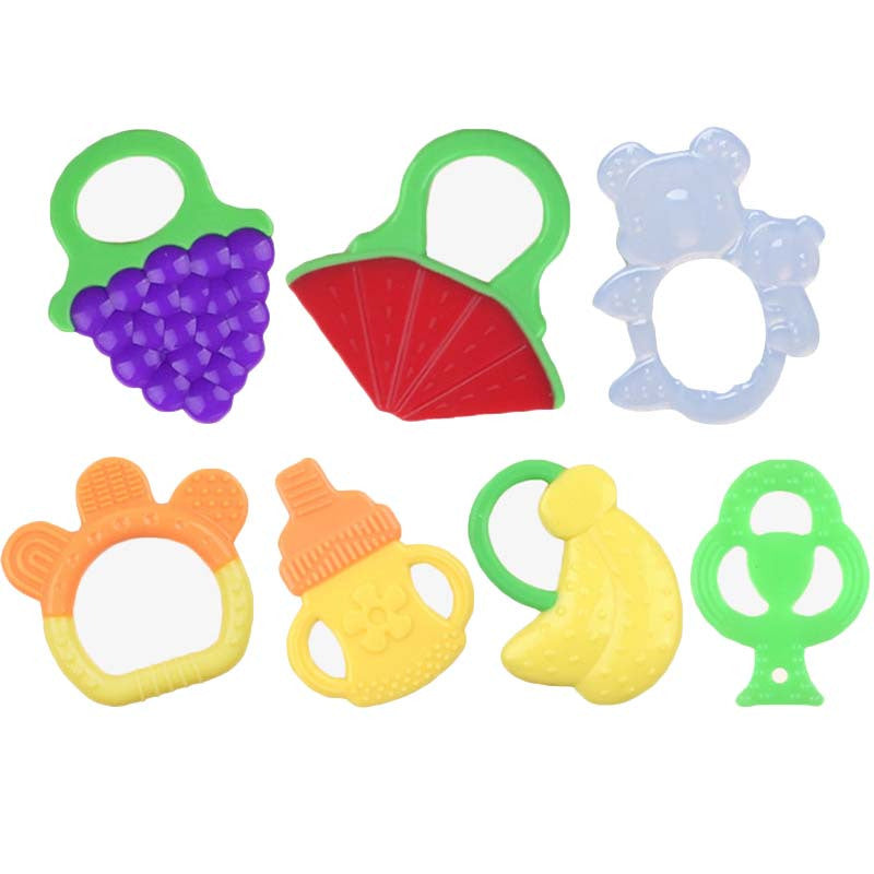 7pcs Newborn Chew Toys Baby Teethers Silicone Banana Toothbrushes