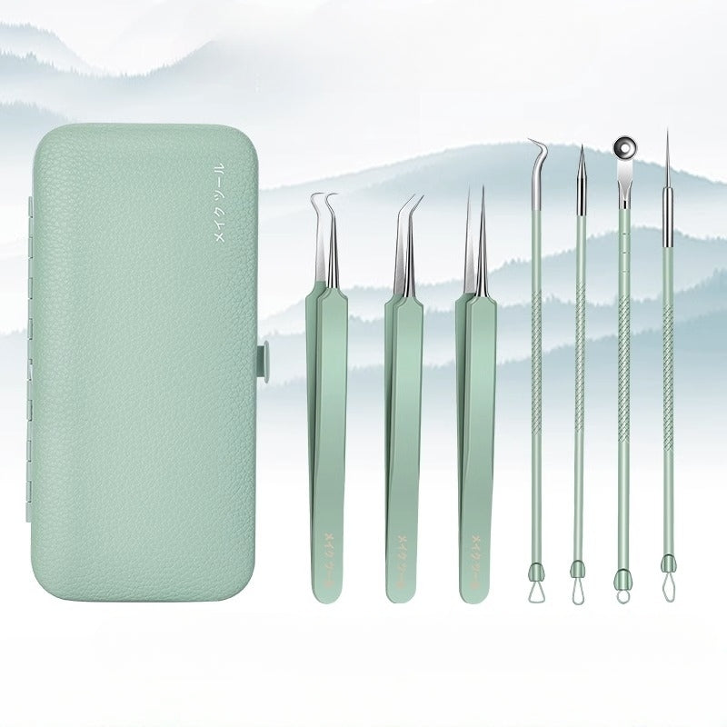 7pcs Acne Needle Set Acne Tweezers Pimple Picking Tool