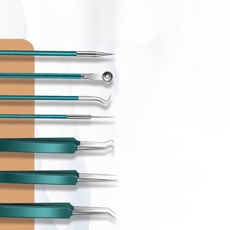 7pcs Acne Needle Set Acne Tweezers Pimple Picking Tool
