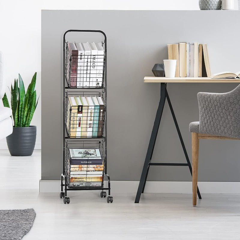 3 Tier Kitchen Fruit Basket Small Stroller Storage Rack Household Shelf Bathroom