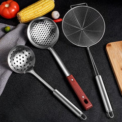 Stainless Steel Skipping Spoon Colander Spoon Ladle Kitchen Cooking Tool