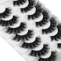 7 Pairs Fluffy 6D Faux Mink Cat Eye False Eyelashes Pack