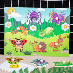 Wooden Animal Traffic Learning Puzzle Toy