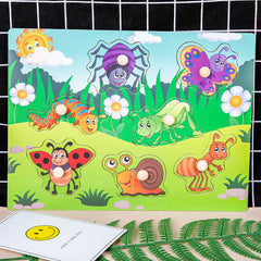 Wooden Animal Traffic Learning Puzzle Toy