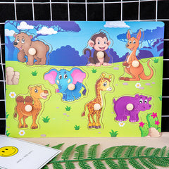 Wooden Animal Traffic Learning Puzzle Toy