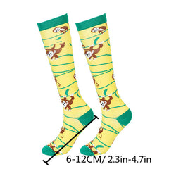 Spring Cartoon Animal Compression Socks for Running