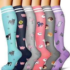 Spring Cartoon Animal Compression Socks for Running