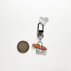 Floating Little Ghost Acrylic Keychain Backpack Mobile Phone Ornament
