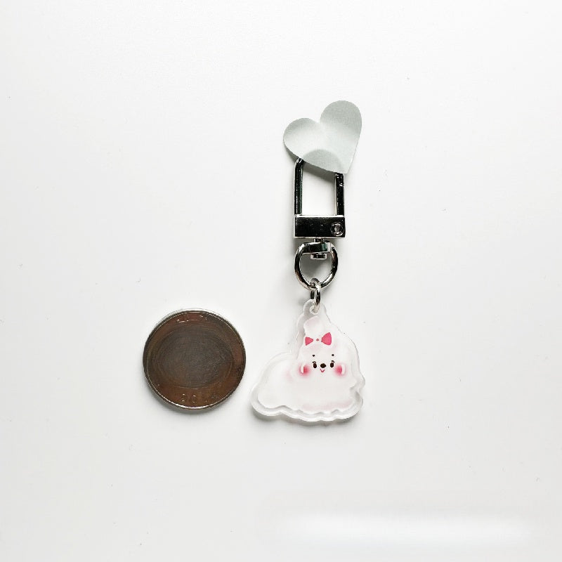 Floating Little Ghost Acrylic Keychain Backpack Mobile Phone Ornament