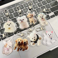 Y2k Style Dog Keychain Acrylic Puppy Pendant for Women Teen Girl Charm