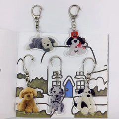 Y2k Puppy Keychain Acrylic Backpack Pendant
