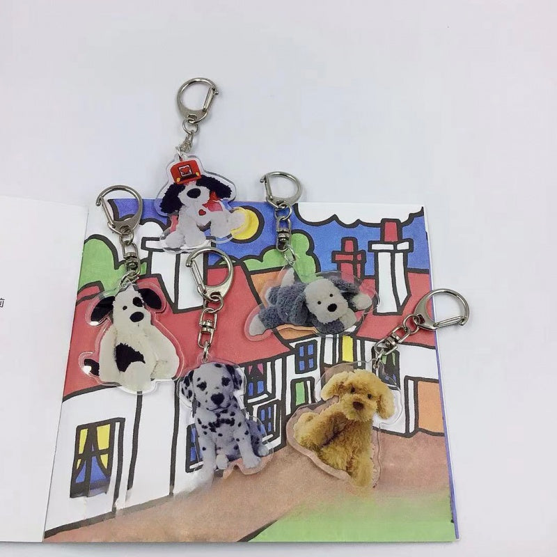 Y2k Puppy Keychain Acrylic Backpack Pendant
