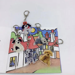 Y2k Puppy Keychain Acrylic Backpack Pendant