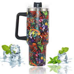 Halloween Skull Tumbler 40oz Stainless Steel Thermal Water Bottle
