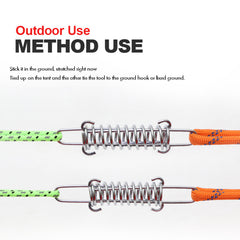 4pcs Dog Cable Training Leash Springs for Outdoor Camping B