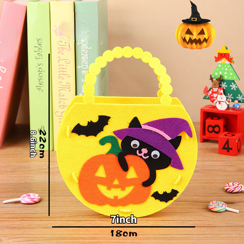 Halloween Bucket Pumpkin Bag Kids DIY Craft Kit For Candy Bag