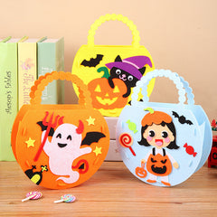 Halloween Bucket Pumpkin Bag Kids DIY Craft Kit For Candy Bag