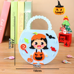 Halloween Bucket Pumpkin Bag Kids DIY Craft Kit For Candy Bag