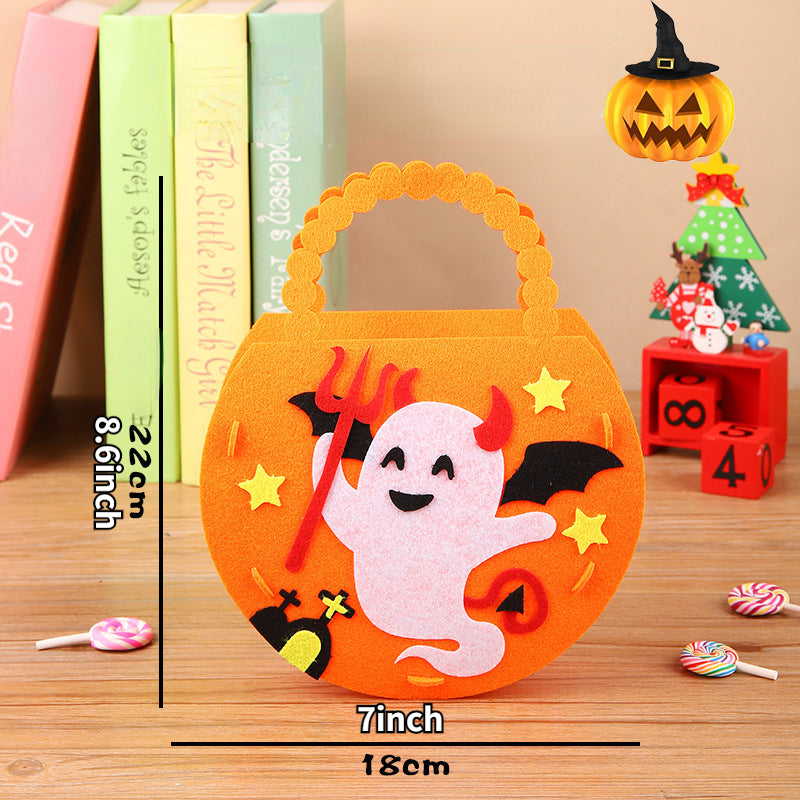 Halloween Bucket Pumpkin Bag Kids DIY Craft Kit For Candy Bag