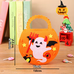 Halloween Bucket Pumpkin Bag Kids DIY Craft Kit For Candy Bag