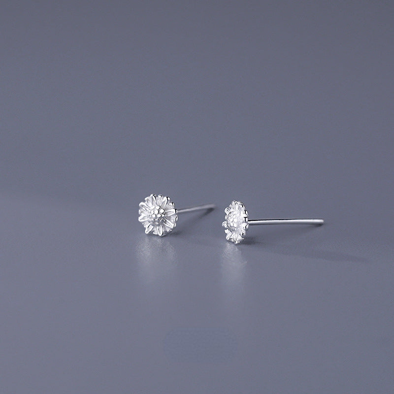 9 Pairs S999 Sterling Silver Mini Stud Earrings for Girls Hypoallergenic