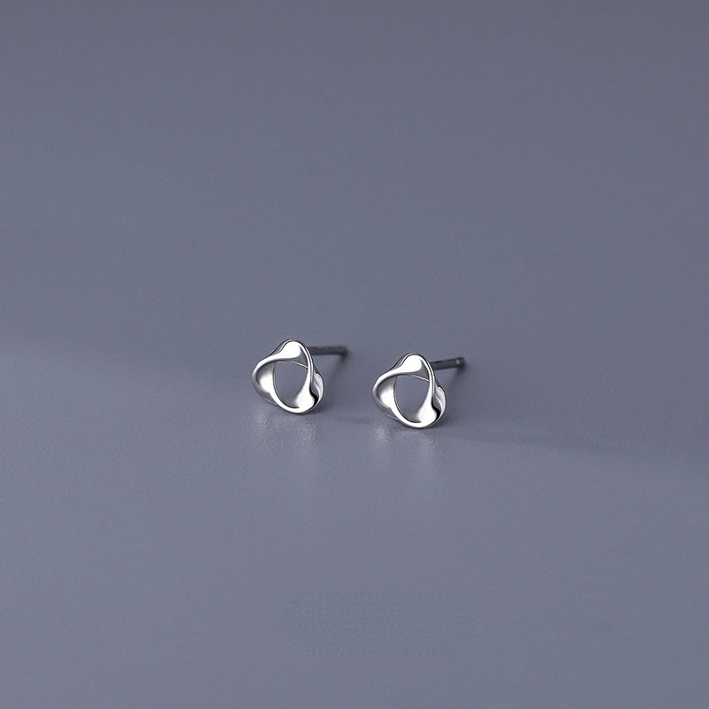 9 Pairs S999 Sterling Silver Mini Stud Earrings for Girls Hypoallergenic