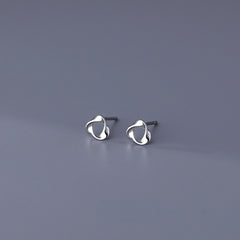 9 Pairs S999 Sterling Silver Mini Stud Earrings for Girls Hypoallergenic
