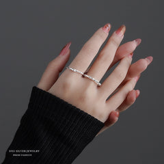 S925 Sterling Silver Twisted Circle Rings Set for Girls Holiday Gift