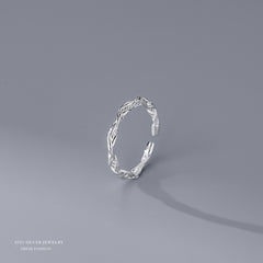 S925 Sterling Silver Twisted Circle Rings Set for Girls Holiday Gift
